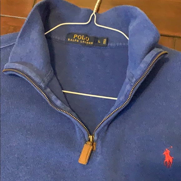 Blue polo half zip - Picture 3 of 4